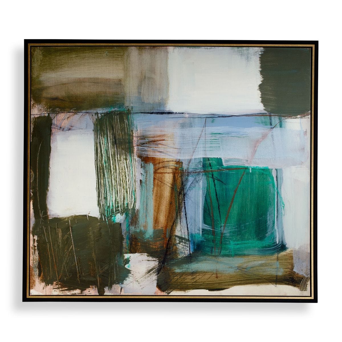 Green Fields Framed Canvas - timeless artwork that brings character to any space | Image 2 | InSTYLE Home & Rugs