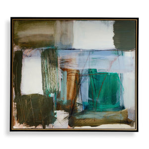 Green Fields Framed Canvas - timeless artwork that brings character to any space | Image 2 | InSTYLE Home & Rugs