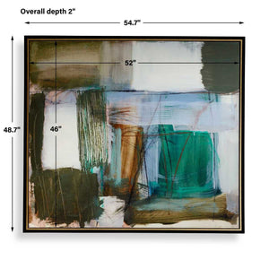 Green Fields Framed Canvas - timeless artwork that brings character to any space | Image 7 | InSTYLE Home & Rugs