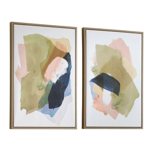 Abstract Afternoon Framed Canvases, S/2 - eye-catching art pieces to enhance your home design | Image 4 | InSTYLE Home & Rugs