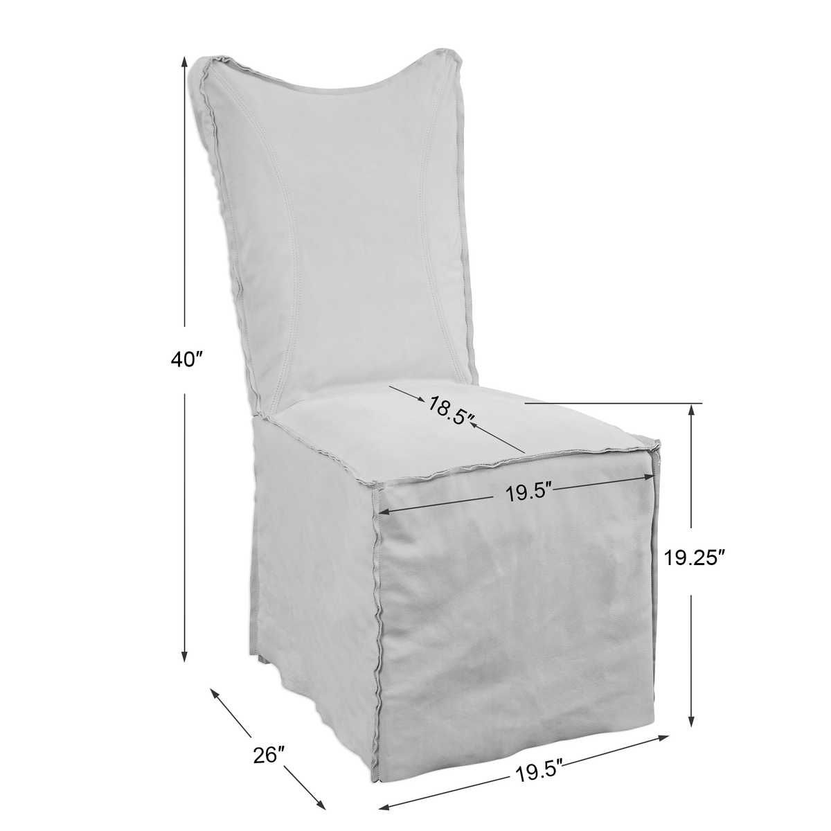 Delroy Armless Chair, Stone Ivory, 2 Per Box, Priced Each - variety of styles from classic to contemporary | Image 1 | InSTYLE Home & Rugs