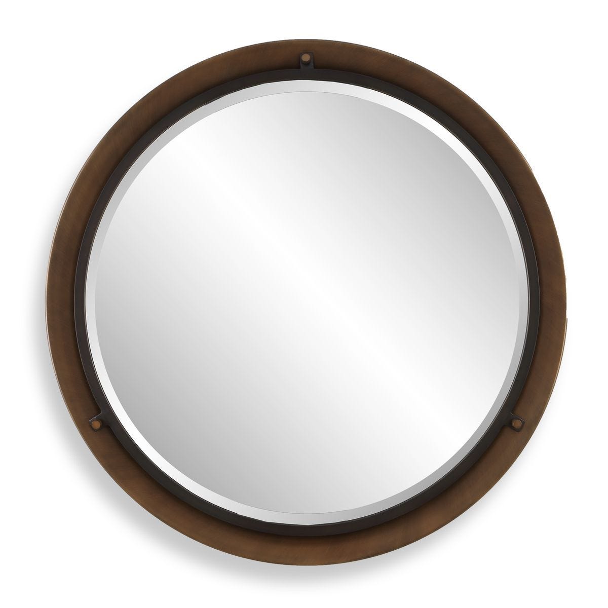 Porthole Round Mirror - modern mirror with sleek design for contemporary interiors | Image 1 | InSTYLE Home & Rugs