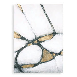 Abstract in Gold and Black Hand Painted Canvas - timeless artwork that brings character to any space | Image 2 | InSTYLE Home & Rugs