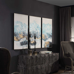 Crashing Waves Hand Painted Canvases, S/3 - bold and creative art for unique interior décor | Image 3 | InSTYLE Home & Rugs