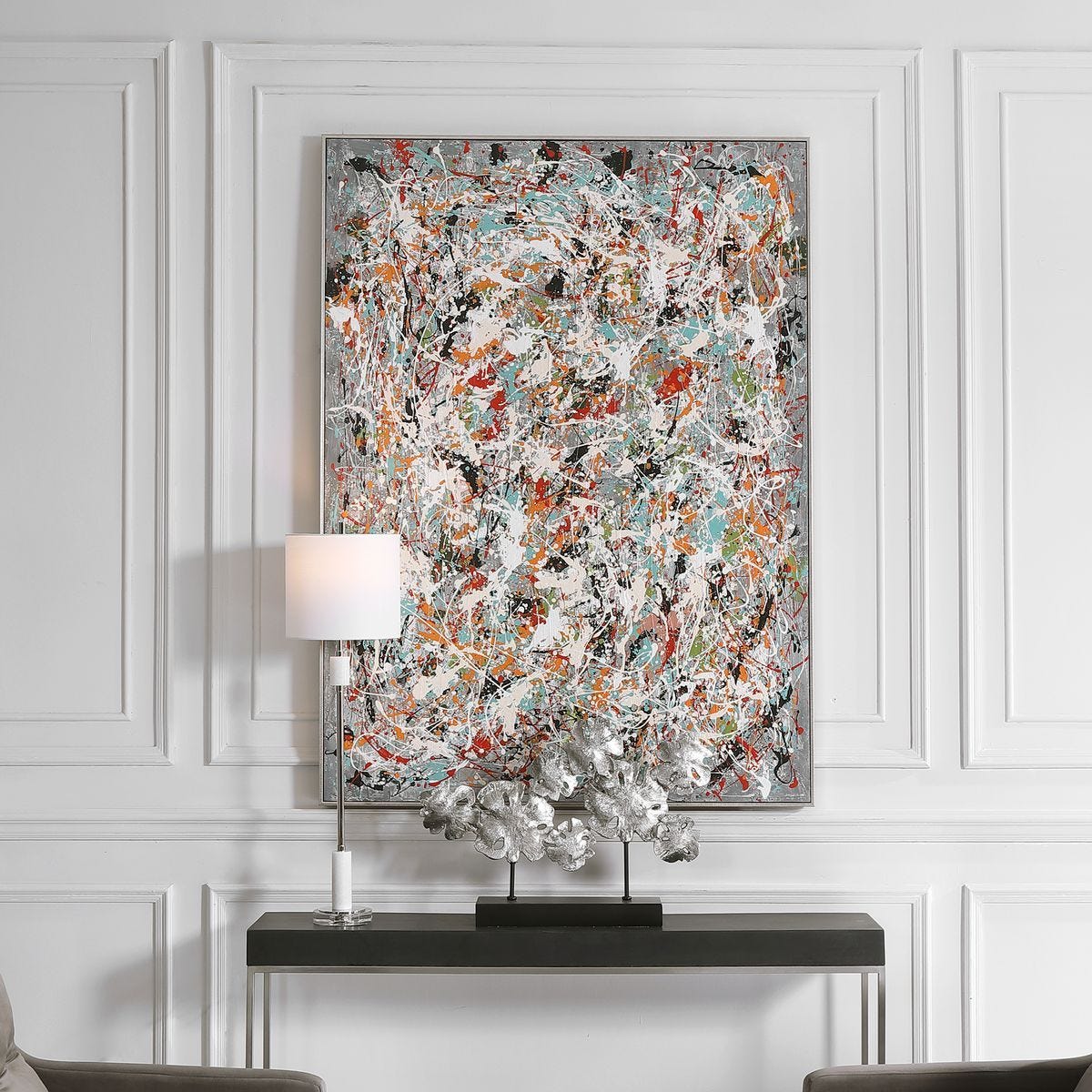 Organized Chaos Hand Painted Canvas - timeless artwork that brings character to any space | Image 1 | InSTYLE Home & Rugs