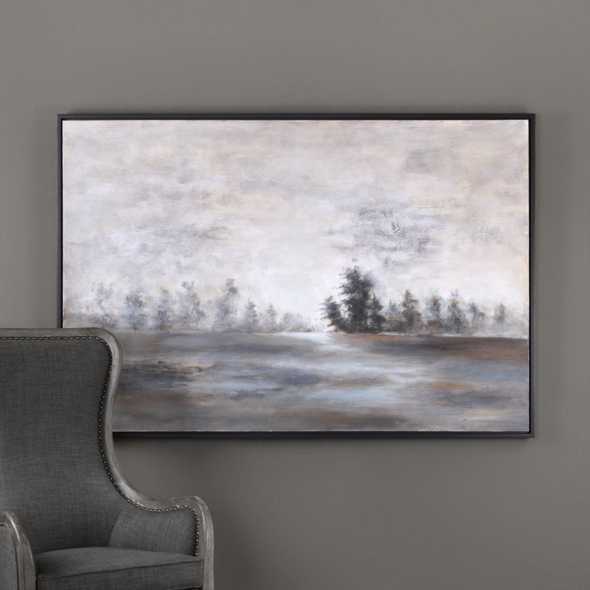 Evening Mist Hand Painted Canvas - bold and creative art for unique interior décor | Image 1 | InSTYLE Home & Rugs