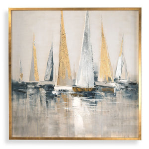 Regatta Hand Painted Canvas - bold and creative art for unique interior décor | Image 2 | InSTYLE Home & Rugs