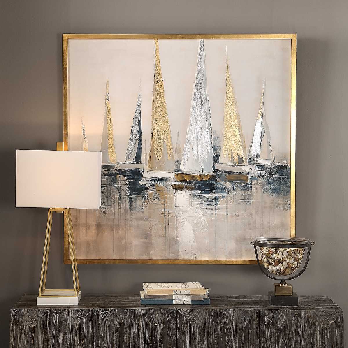 Regatta Hand Painted Canvas - bold and creative art for unique interior décor | Image 1 | InSTYLE Home & Rugs