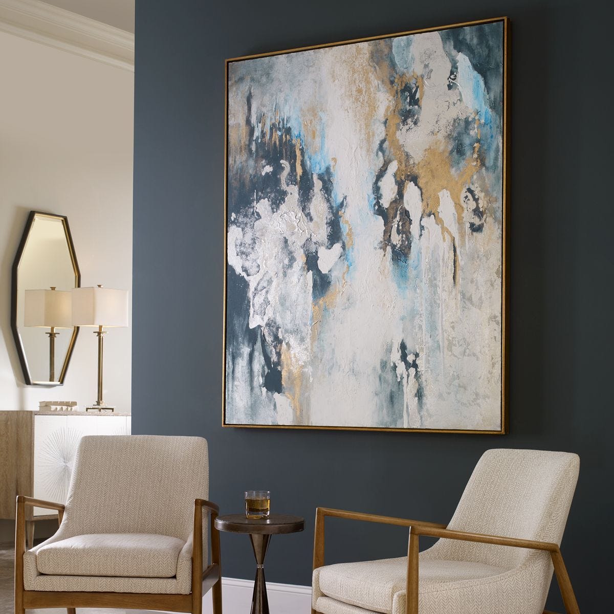 Stormy Seas Hand Painted Canvas - eye-catching art pieces to enhance your home design | Image 1 | InSTYLE Home & Rugs