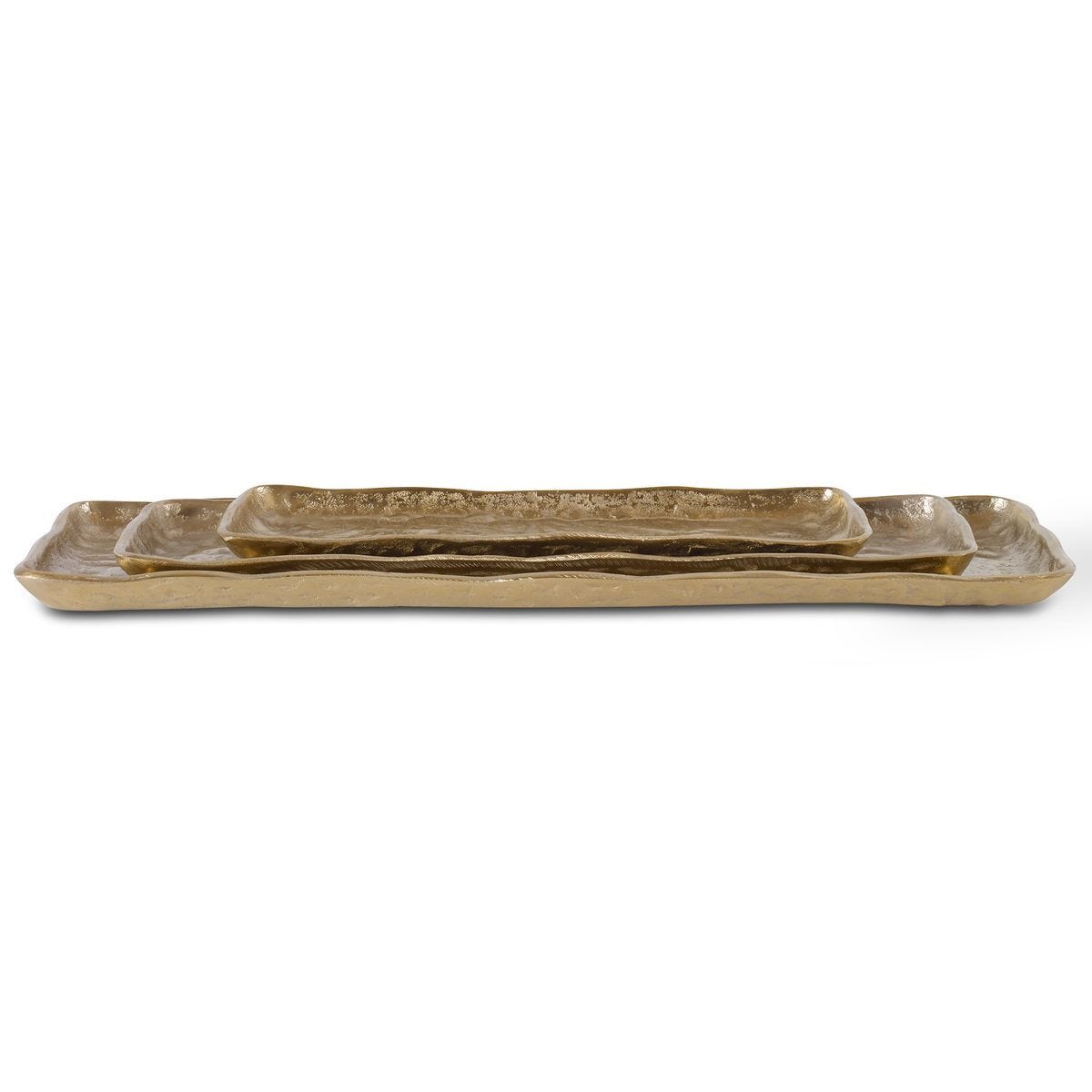 Artisan Trays, Antique Gold, S/3 - modern accessories for a personalized living space | Image 1 | InSTYLE Home & Rugs