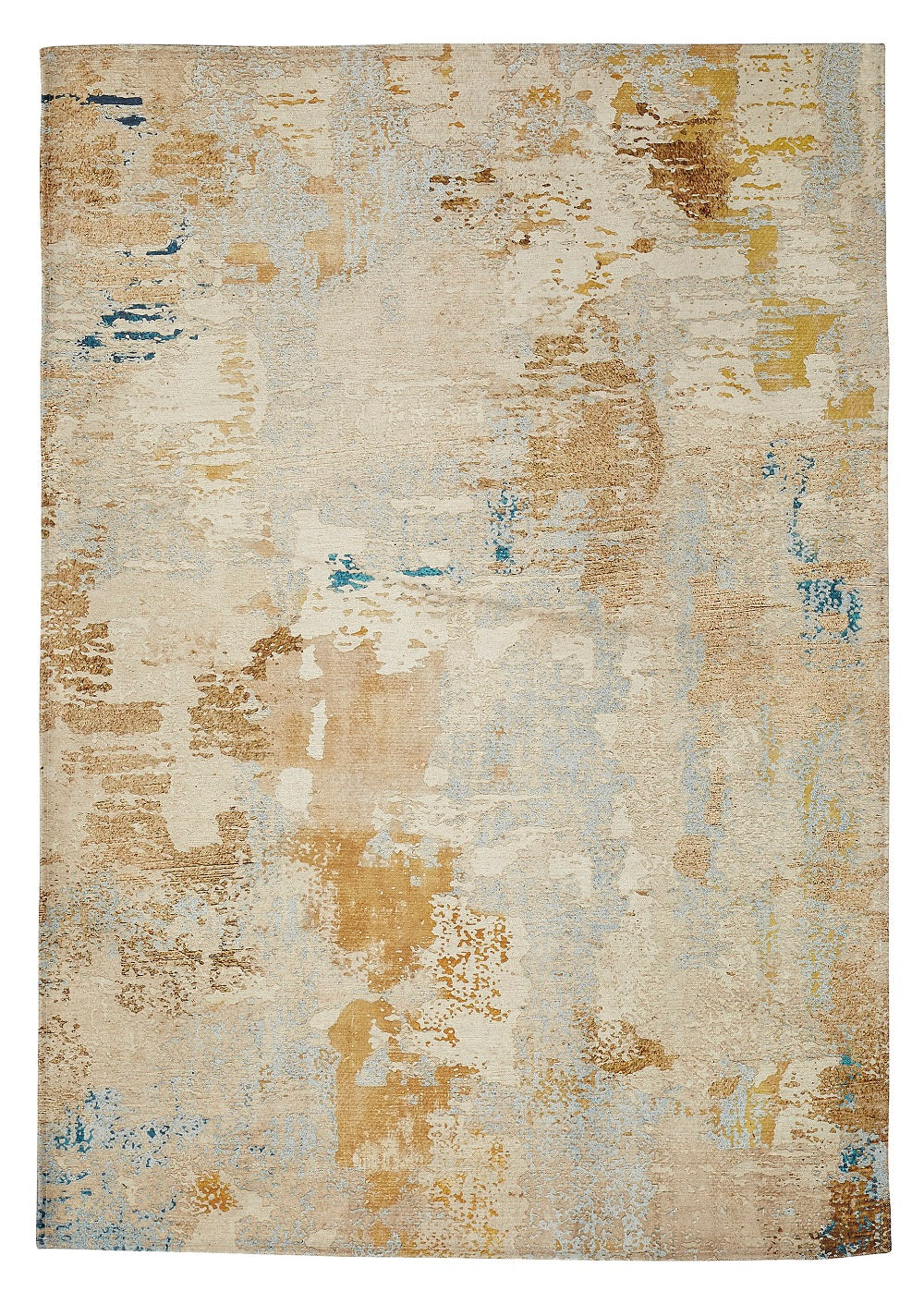 Sparx Marble Gold Beige Washable Modern Rug - 5'x7'