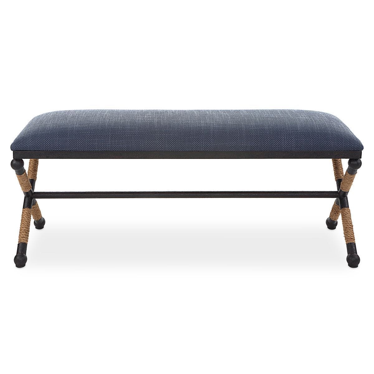 Firth Bench, Navy - stylish bench for any space | Image 1 | InSTYLE Home & Rugs