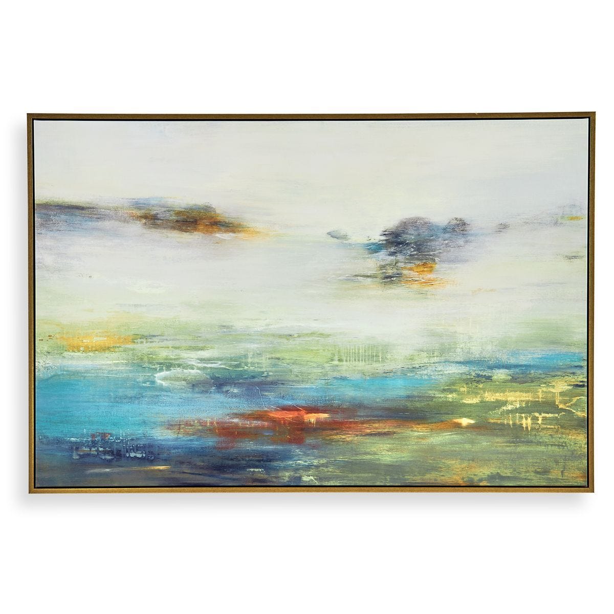 Textured Land Framed Canvas - timeless artwork that brings character to any space | Image 1 | InSTYLE Home & Rugs