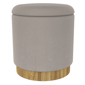 Alya Round Storage Ottoman - chic ottomans for living rooms | Image 2 | InSTYLE Home & Rugs