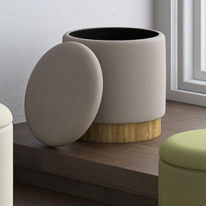 Alya Round Storage Ottoman - chic ottomans for living rooms | Image 11 | InSTYLE Home & Rugs