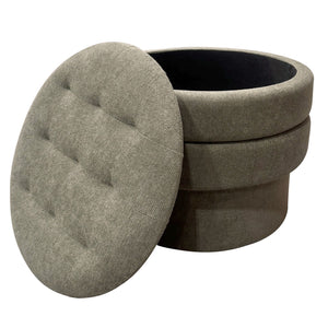 Kepler Round Storage Ottoman - perfect footrests with style | Image 6 | InSTYLE Home & Rugs