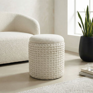 Indigo Round Storage Ottoman - comfortable ottomans for any room | Image 10 | InSTYLE Home & Rugs