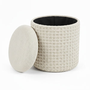 Indigo Round Storage Ottoman - comfortable ottomans for any room | Image 11 | InSTYLE Home & Rugs