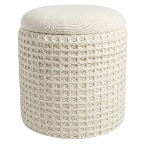 Indigo Round Storage Ottoman - comfortable ottomans for any room | Image 2 | InSTYLE Home & Rugs