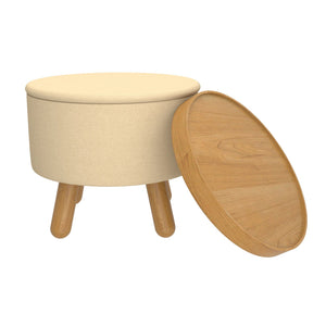 Betsy Round Storage Ottoman with Tray - perfect footrests with style | Image 12 | InSTYLE Home & Rugs