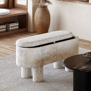 Sezron Storage Ottoman Bench - chic ottomans for living rooms | Image 3 | InSTYLE Home & Rugs