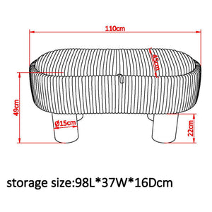 Sezron Storage Ottoman Bench - chic ottomans for living rooms | Image 9 | InSTYLE Home & Rugs