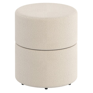 Novar Round Swivel Ottoman - chic ottomans for living rooms | Image 1 | InSTYLE Home & Rugs