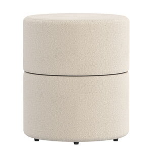 Novar Round Swivel Ottoman - chic ottomans for living rooms | Image 4 | InSTYLE Home & Rugs