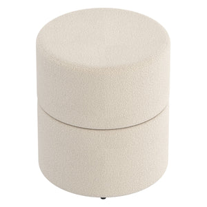 Novar Round Swivel Ottoman - chic ottomans for living rooms | Image 5 | InSTYLE Home & Rugs