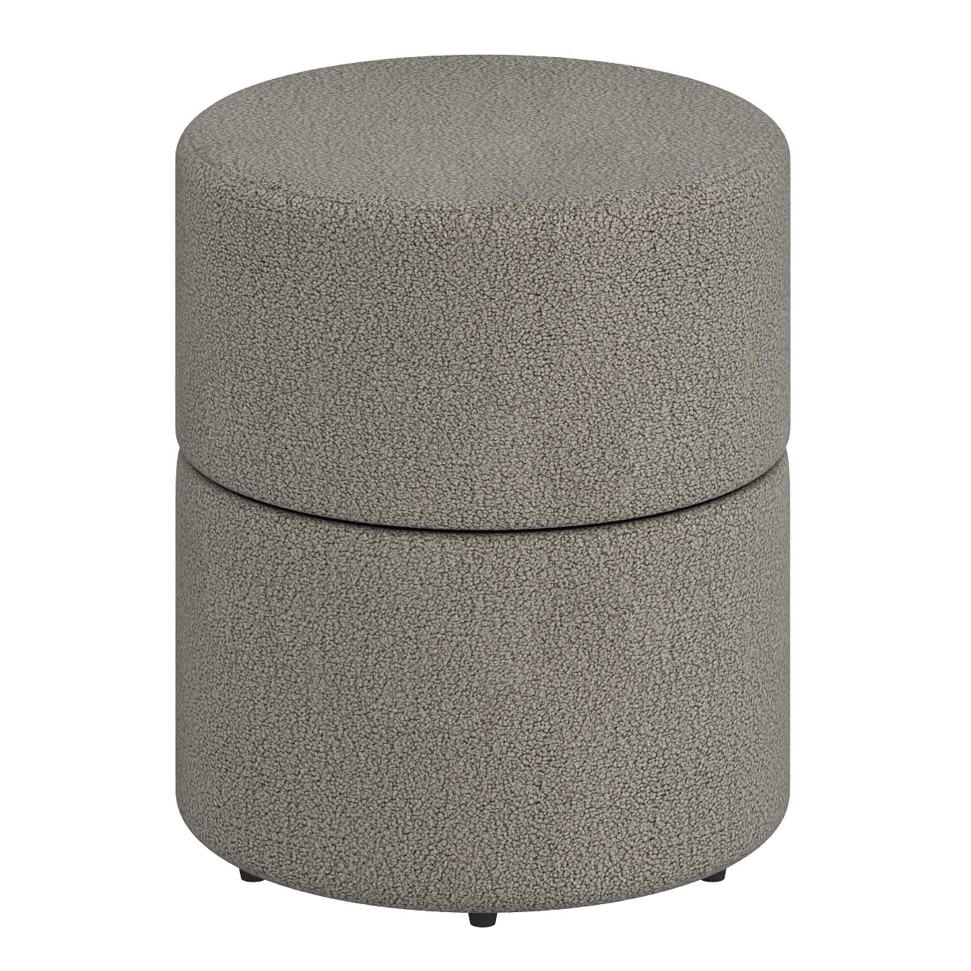 Novar Round Swivel Ottoman - chic ottomans for living rooms | Image 2 | InSTYLE Home & Rugs