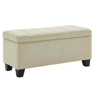 Lila Storage Ottoman Bench - chic ottomans for living rooms | Image 1 | InSTYLE Home & Rugs