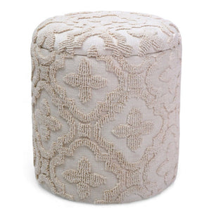Magnolia Round Storage Ottoman - chic ottomans for living rooms | Image 1 | InSTYLE Home & Rugs