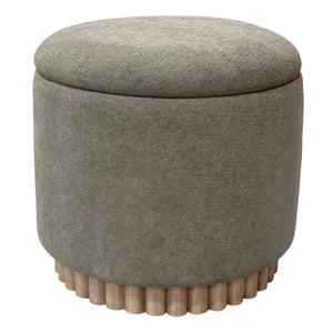 Sadie Round Storage Ottoman - comfortable ottomans for any room | Image 1 | InSTYLE Home & Rugs