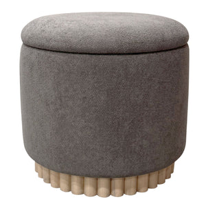 Sadie Round Storage Ottoman - comfortable ottomans for any room | Image 4 | InSTYLE Home & Rugs