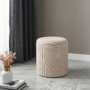 Lullu Round Storage Ottoman - chic ottomans for living rooms | Image 3 | InSTYLE Home & Rugs