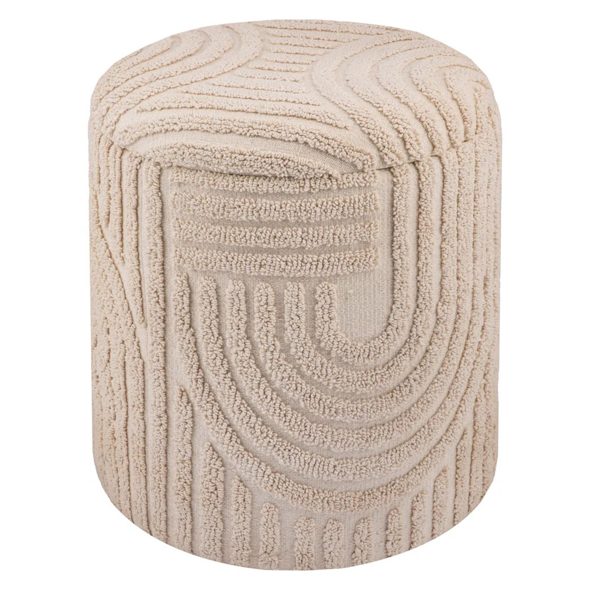 Lullu Round Storage Ottoman - chic ottomans for living rooms | Image 1 | InSTYLE Home & Rugs