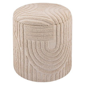 Lullu Round Storage Ottoman - chic ottomans for living rooms | Image 1 | InSTYLE Home & Rugs