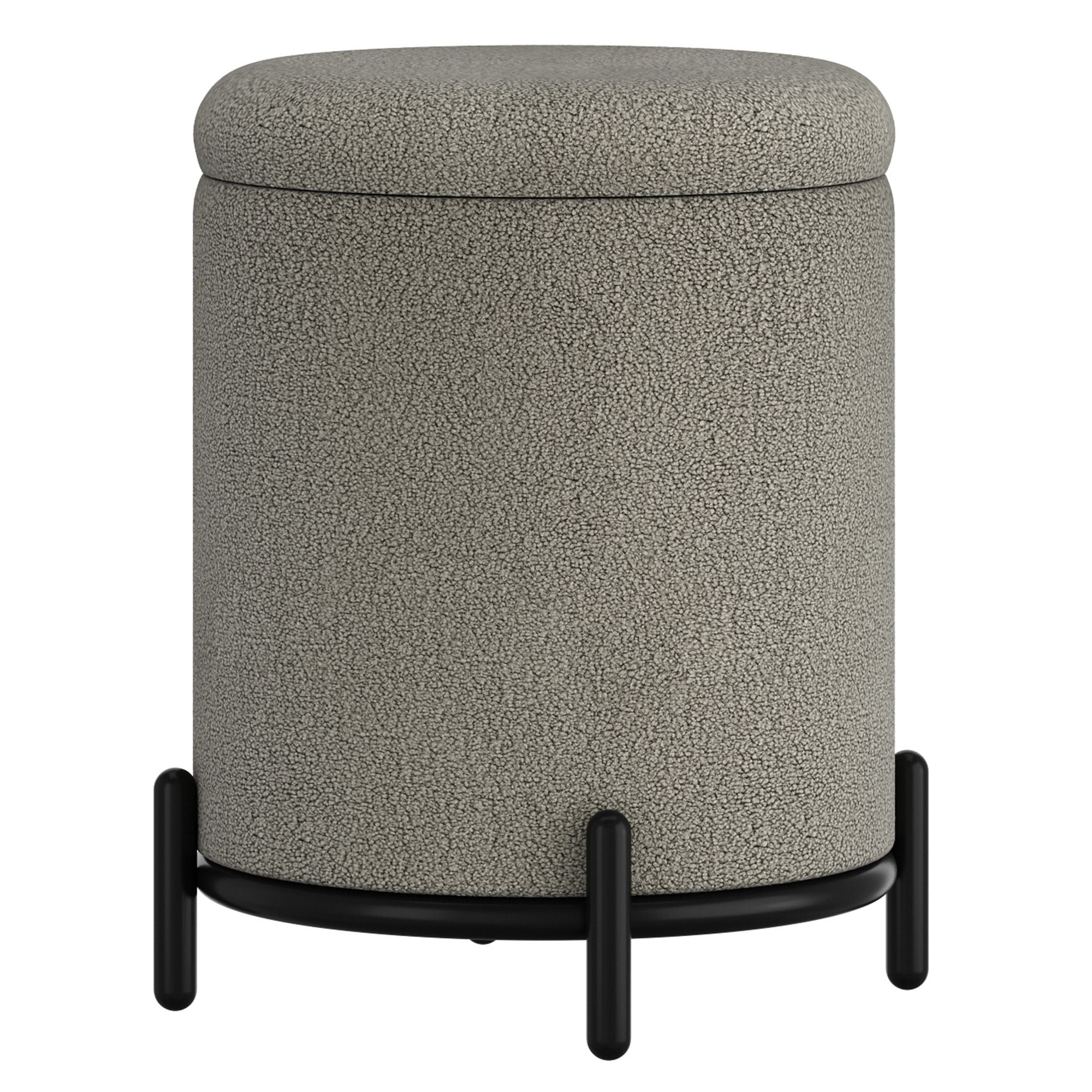 Castor Round Storage Ottoman - perfect footrests with style | Image 1 | InSTYLE Home & Rugs