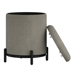 Castor Round Storage Ottoman - perfect footrests with style | Image 3 | InSTYLE Home & Rugs