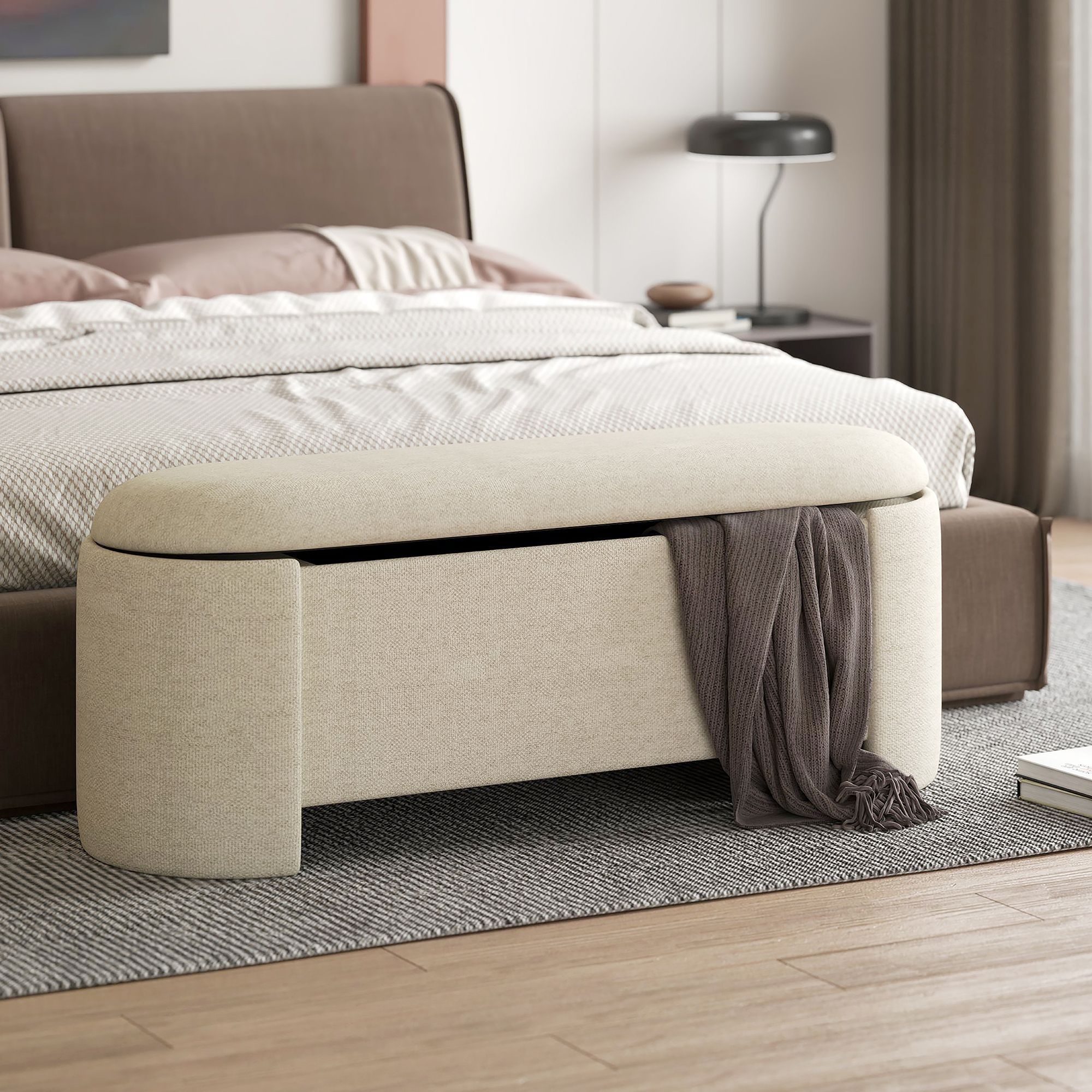 Daphne Storage Ottoman - comfortable ottomans for any room | Image 2 | InSTYLE Home & Rugs