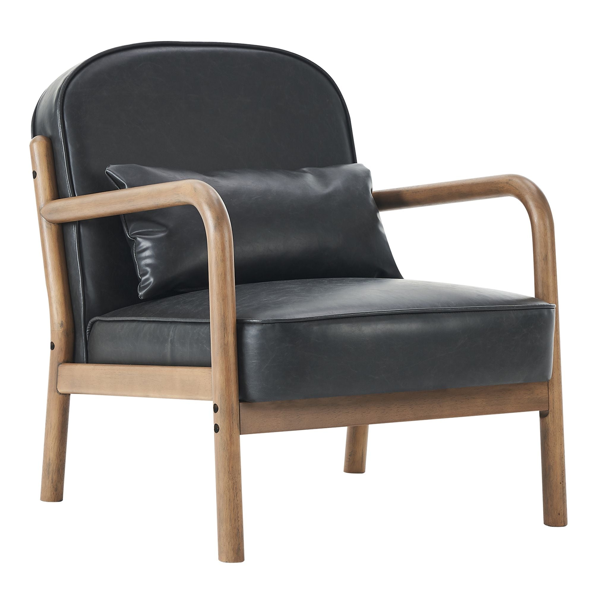 Fani Accent Chair, Faux Leather - modern accent chair with comfortable cushioning and sleek design | Image 1 | InSTYLE Home & Rugs