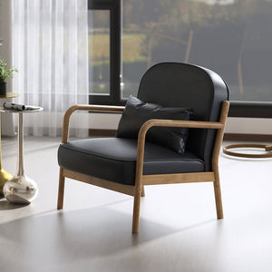 Fani Accent Chair, Faux Leather - modern accent chair with comfortable cushioning and sleek design | Image 3 | InSTYLE Home & Rugs