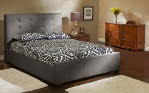 Elysia Genuine Leather King Bed in Toronto | Dark Grey