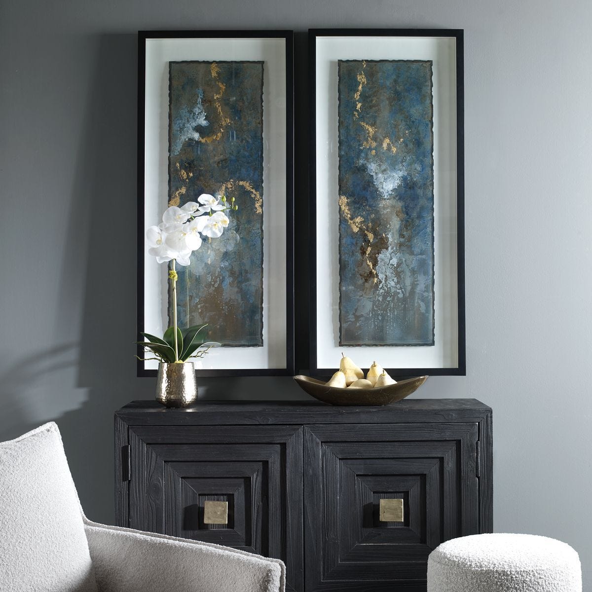 Glimmering Agate Framed Prints, S/2 - bold and creative art for unique interior décor | Image 1 | InSTYLE Home & Rugs