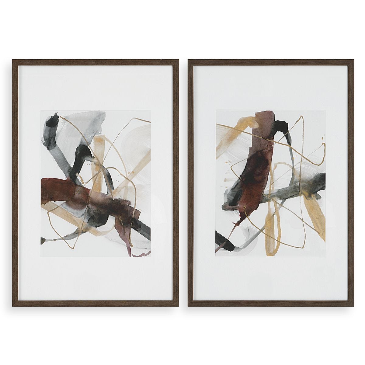 Burgundy Interjection Framed Prints, S/2 - timeless artwork that brings character to any space | Image 2 | InSTYLE Home & Rugs