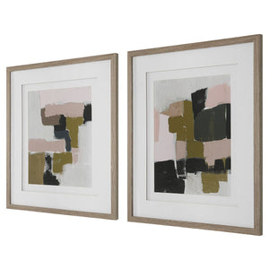 Color Block Framed Prints, S/2 - eye-catching art pieces to enhance your home design | Image 3 | InSTYLE Home & Rugs