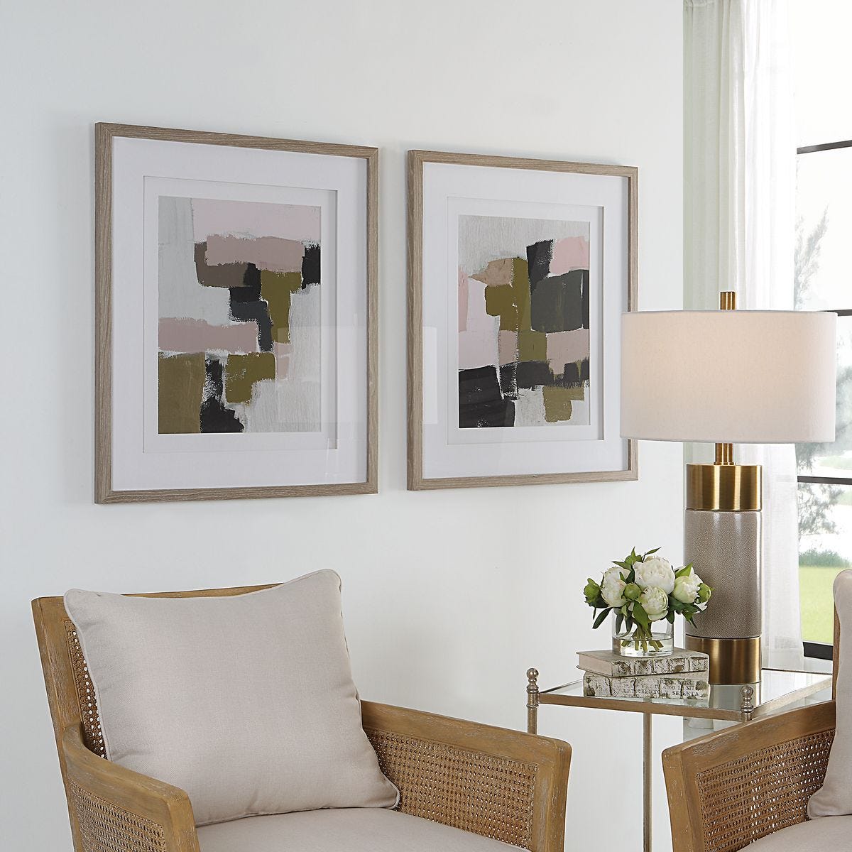 Color Block Framed Prints, S/2 - eye-catching art pieces to enhance your home design | Image 1 | InSTYLE Home & Rugs