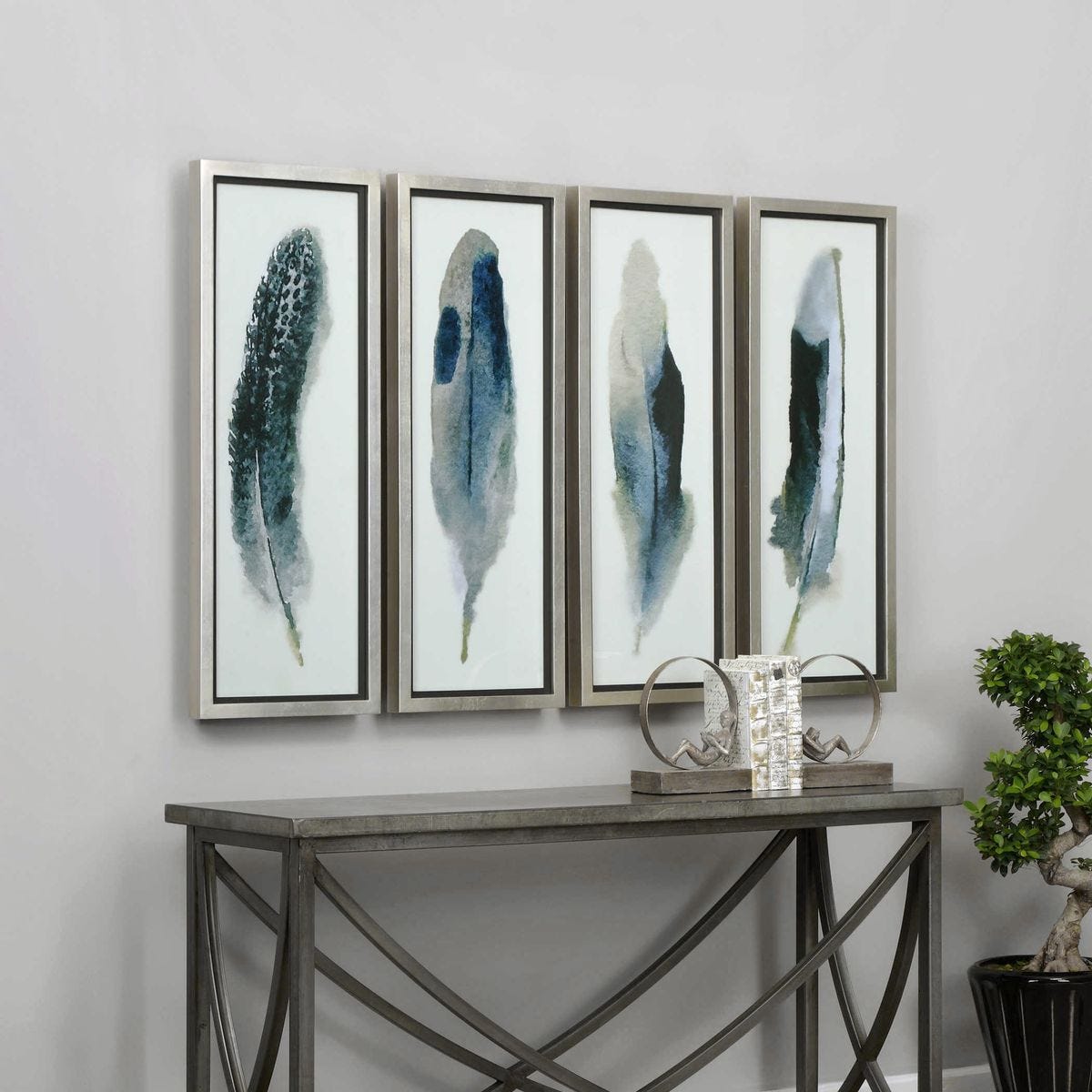 Feathered Beauty Framed Prints, S/4 - eye-catching art pieces to enhance your home design | Image 1 | InSTYLE Home & Rugs