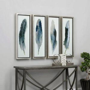 Feathered Beauty Framed Prints, S/4 - eye-catching art pieces to enhance your home design | Image 1 | InSTYLE Home & Rugs