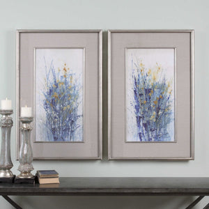 Indigo Florals Framed Prints, S/2 - eye-catching art pieces to enhance your home design | Image 1 | InSTYLE Home & Rugs